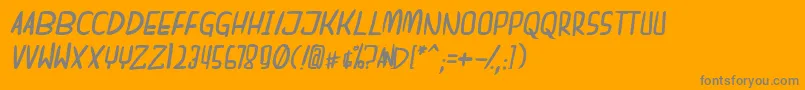 dreamgirl bitallic Font – Gray Fonts on Orange Background