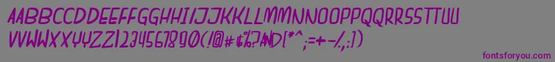 dreamgirl bitallic Font – Purple Fonts on Gray Background