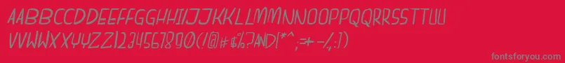 Czcionka dreamgirl itallic – szare czcionki na czerwonym tle