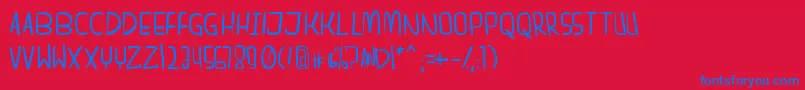 フォントdreamgirl – 赤い背景に青い文字