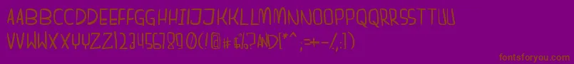 Шрифт dreamgirl – коричневые шрифты на фиолетовом фоне