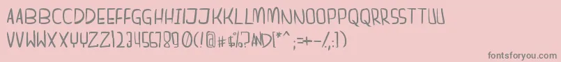 dreamgirl Font – Gray Fonts on Pink Background