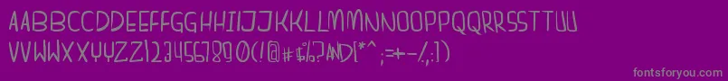 dreamgirl Font – Gray Fonts on Purple Background