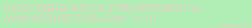 Fonte dreamgirl – fontes rosa em um fundo verde