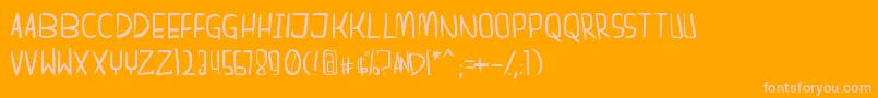dreamgirl-Schriftart – Rosa Schriften auf orangefarbenem Hintergrund