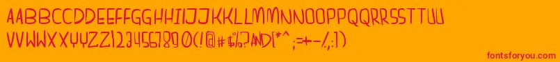 dreamgirl Font – Red Fonts on Orange Background