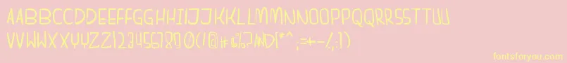 dreamgirl Font – Yellow Fonts on Pink Background