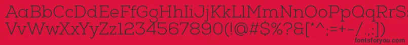 NexaSlabLight Font – Black Fonts on Red Background