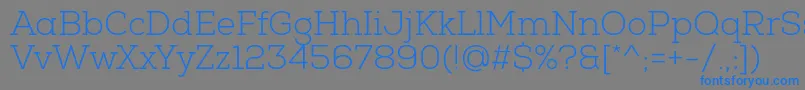 NexaSlabLight Font – Blue Fonts on Gray Background