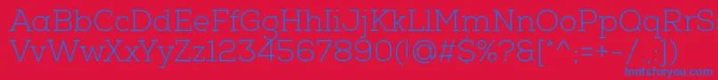 NexaSlabLight Font – Blue Fonts on Red Background
