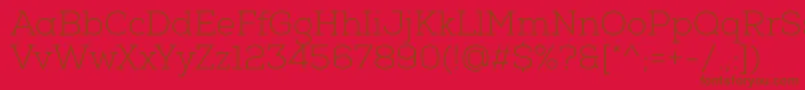 NexaSlabLight Font – Brown Fonts on Red Background