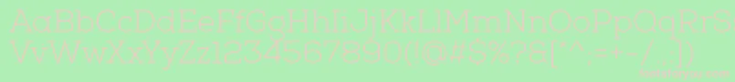 NexaSlabLight Font – Pink Fonts on Green Background