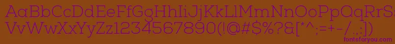 NexaSlabLight Font – Purple Fonts on Brown Background