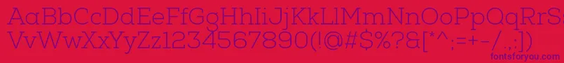 NexaSlabLight Font – Purple Fonts on Red Background