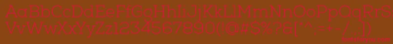 NexaSlabLight Font – Red Fonts on Brown Background