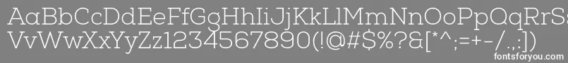 NexaSlabLight Font – White Fonts on Gray Background