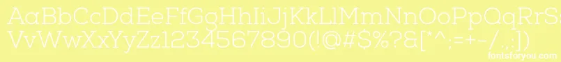 NexaSlabLight Font – White Fonts on Yellow Background