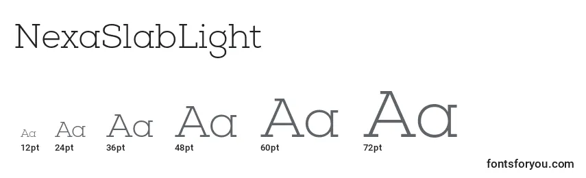 Размеры шрифта NexaSlabLight