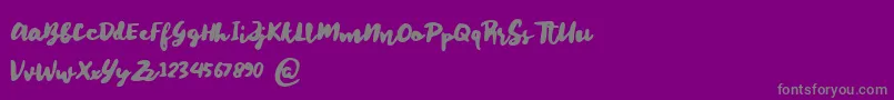 Dreaming Time Font – Gray Fonts on Purple Background