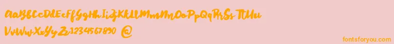 Dreaming Time Font – Orange Fonts on Pink Background