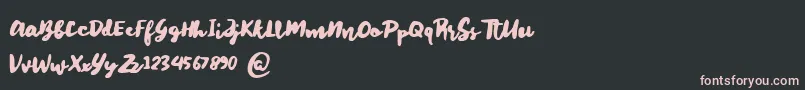 Dreaming Time Font – Pink Fonts on Black Background