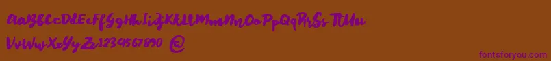 Dreaming Time Font – Purple Fonts on Brown Background