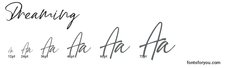 Dreaming Font Sizes