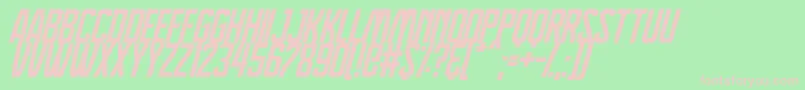 Dreamlands Italic Font – Pink Fonts on Green Background