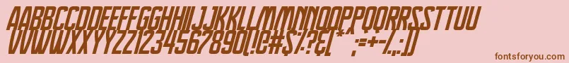 fuente Dreamlands Italic – Fuentes Marrones Sobre Fondo Rosa