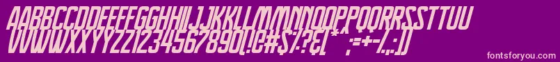 Dreamlands Italic-fontti – vaaleanpunaiset fontit violetilla taustalla