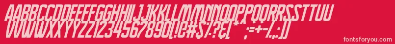 fuente Dreamlands Italic – Fuentes Rosadas Sobre Fondo Rojo