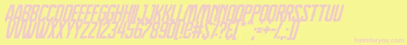 Dreamlands Italic Font – Pink Fonts on Yellow Background