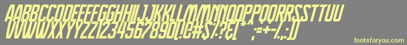 Dreamlands Italic Font – Yellow Fonts on Gray Background