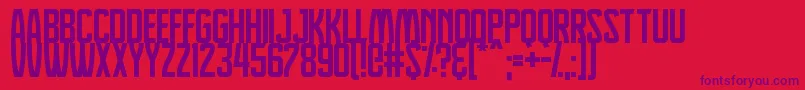 Dreamlands-Schriftart – Violette Schriften auf rotem Hintergrund