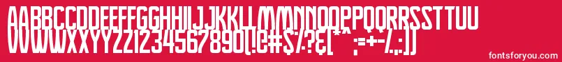 フォントDreamlands – 赤い背景に白い文字