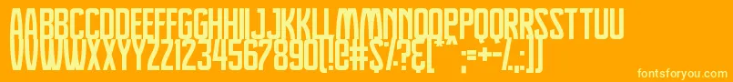 Dreamlands Font – Yellow Fonts on Orange Background