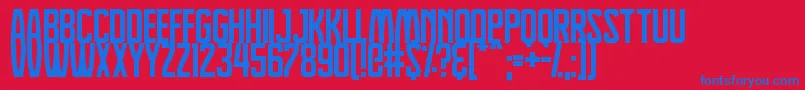Dreamlands Font – Blue Fonts on Red Background