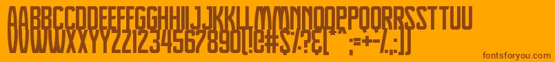 Dreamlands-Schriftart – Braune Schriften auf orangefarbenem Hintergrund