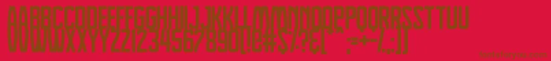 Dreamlands Font – Brown Fonts on Red Background
