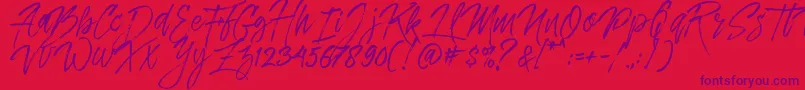 Dreamlight Typeface Free Demo Font – Purple Fonts on Red Background