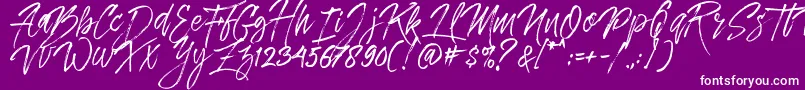 Police Dreamlight Typeface Free Demo – polices blanches sur fond violet
