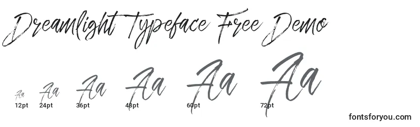 Rozmiary czcionki Dreamlight Typeface Free Demo