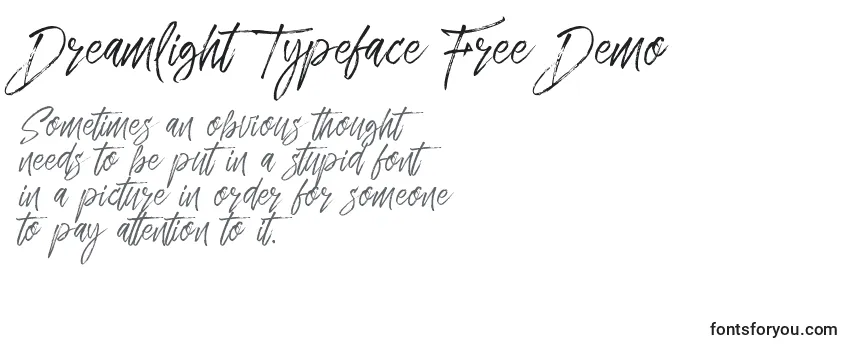 Überblick über die Schriftart Dreamlight Typeface Free Demo