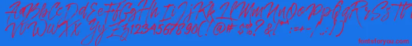 fuente Dreamlight Typeface Free Demo – Fuentes Rojas Sobre Fondo Azul
