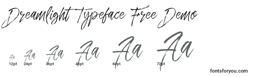 Размеры шрифта Dreamlight Typeface Free Demo (125468)