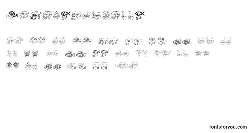 Czcionka DreamofPicasso – alfabet, cyfry, specjalne znaki