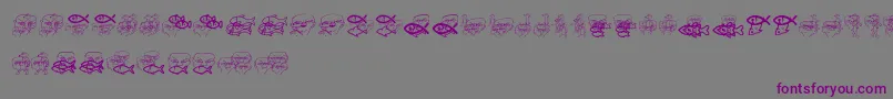 DreamofPicasso Font – Purple Fonts on Gray Background