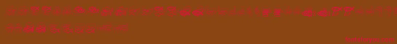 DreamofPicasso Font – Red Fonts on Brown Background