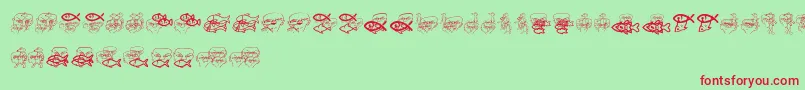 DreamofPicasso Font – Red Fonts on Green Background