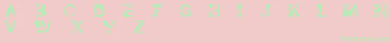 Pixcaps Font – Green Fonts on Pink Background